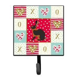 4.25 x 1 x 7 in. Tan Rabbit Love Leash or Key Holder
