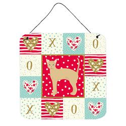 6 x 6 in. German Rex No.2 Cat Love Wall or Door Hanging Prints
