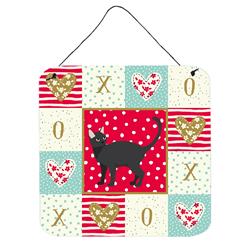 6 x 6 in. Malayan No.2 Cat Love Wall or Door Hanging Prints