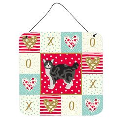 6 x 6 in. Manx No.1 Cat Love Wall or Door Hanging Prints