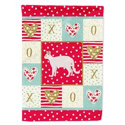 11 x 0.01 x 15 in. White Devon Rex Cat Love Garden Flag
