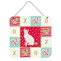 6 x 6 in. Korean Bobtail Cat Love Wall or Door Hanging Prints