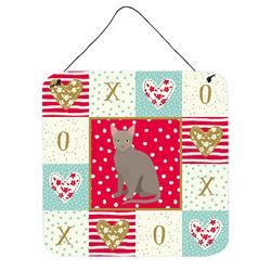 6 x 6 in. Malayan Cat Love Wall or Door Hanging Prints