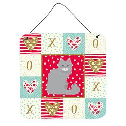 6 x 6 in. Norwegian Forest Cat Love Wall or Door Hanging Prints