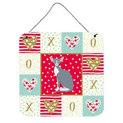 6 x 6 in. Peterbald Cat Love Wall or Door Hanging Prints