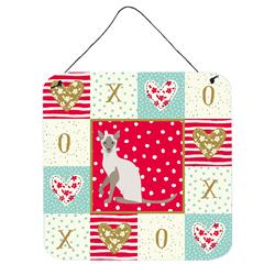 6 x 6 in. Siamese Modern Cat Love Wall or Door Hanging Prints
