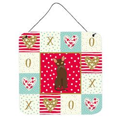 6 x 6 in. Suphalak Cat Love Wall or Door Hanging Prints