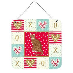 6 x 6 in. Toyger Cat Love Wall or Door Hanging Prints