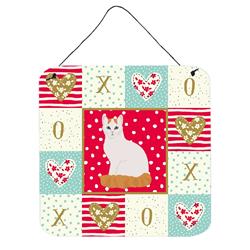 6 x 6 in. Turkish Van Cat Love Wall or Door Hanging Prints