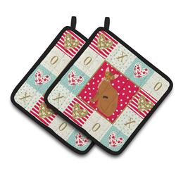 CK5733PTHD 7.5 x 7.5 in. Abyssinian Cat Love Pair of Pot Holders