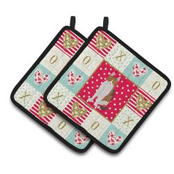 CK5734PTHD 7.5 x 7.5 in. Aegean Cat Love Pair of Pot Holders
