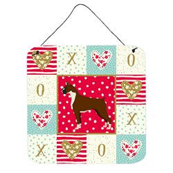 6 x 6 in. Boxer Love Wall or Door Hanging Prints