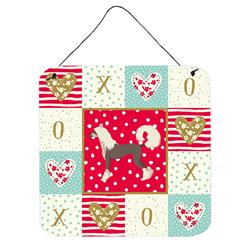 6 x 6 in. Chinese Crested Love Wall or Door Hanging Prints