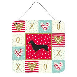 6 x 6 in. Dachshund Love Wall or Door Hanging Prints