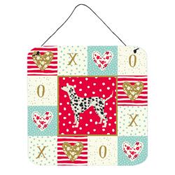 6 x 6 in. Dalmatian Love Wall or Door Hanging Prints