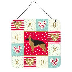 6 x 6 in. German Shepherd Love Wall or Door Hanging Prints
