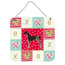 6 x 6 in. German Shorthaired Pointer Love Wall or Door Hanging Prints