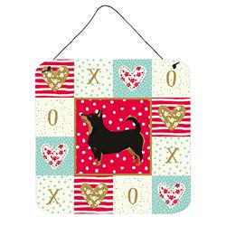 6 x 6 in. Lancashire Terrier Love Wall or Door Hanging Prints