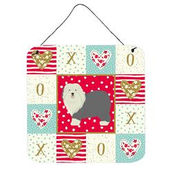 CK5942DS66 6 x 6 in. Old English Sheepdog Love Wall or Door Hanging Prints