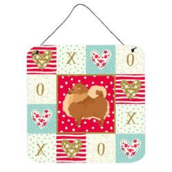 6 x 6 in. Pomeranian Love Wall or Door Hanging Prints