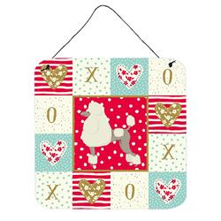 6 x 6 in. Poodle Love Wall or Door Hanging Prints