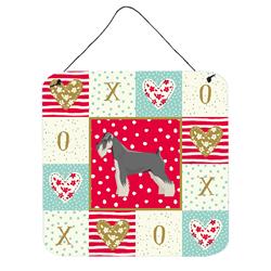 6 x 6 in. Schnauzer Love Wall or Door Hanging Prints