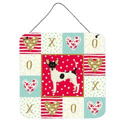 6 x 6 in. Toy Fox Terrier Love Wall or Door Hanging Prints