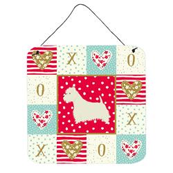 6 x 6 in. Westie Love Wall or Door Hanging Prints