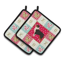 CK5906PTHD 7.5 x 7.5 in. Australian Shepherd Love Pair of Pot Holders