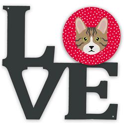 11.5 x 11.75 in. Dragon Li Cat Love Metal Artwork Wall Decor