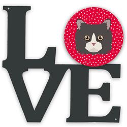 11.5 x 11.75 in. Poodle Cat Love Metal Artwork Wall Decor
