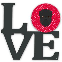 11.5 x 11.75 in. Affenpinscher Love Metal Artwork Wall Decor