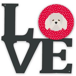 11.5 x 11.75 in. Coton De Tulear Love Metal Artwork Wall Decor