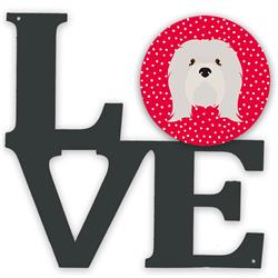 11.5 x 11.75 in. Lhasa Apso Love Metal Artwork Wall Decor