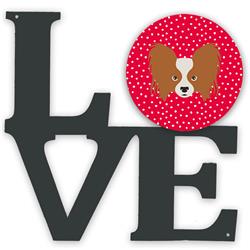 11.5 x 11.75 in. Papillon Love Metal Artwork Wall Decor