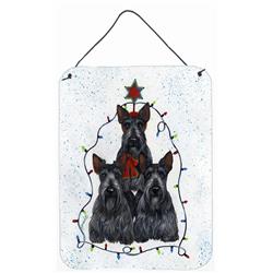PPP3176DS1216 12 x 16 in. Scottie Christmas Family Tree Wall or Door Hanging Prints
