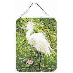 12 x 16 in. Snowy Egret Under Plum Tree Wall or Door Hanging Prints