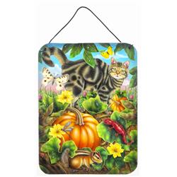 PRS4016DS1216 12 x 16 in. Cat Fuzzy in the Pumpkin Patch Wall or Door Hanging Prints