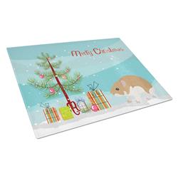 Turkish Hamster Merry Christmas Glass Cutting Board - Large