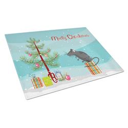 Satin Mouse Merry Christmas Glass Cutting Board - Large