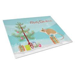 Spiny Mouse Merry Christmas Glass Cutting Board - Large