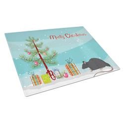 Black Rat Merry Christmas Glass Cutting Board - Large
