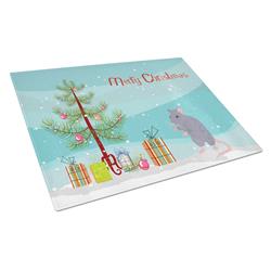 Blue Rat Merry Christmas Glass Cutting Board - Large