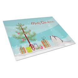 Husky Rat Merry Christmas Glass Cutting Board - Large