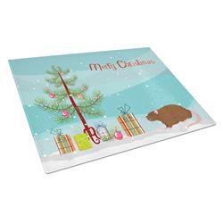 Rex Rat Merry Christmas Glass Cutting Board - Large