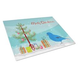 Bunting Merry Christmas Glass Cutting Board - Large
