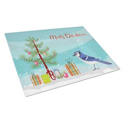 Jay Bird Merry Christmas Glass Cutting Board - Large