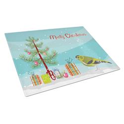 Siskin Merry Christmas Glass Cutting Board - Large