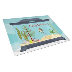 Angelfish Merry Christmas Glass Cutting Board - Large