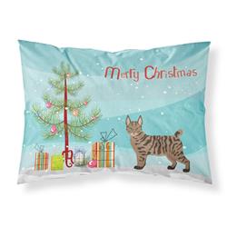 CK4684PILLOWCASE 30 x 0.15 x 20.5 in. Pixie Bob No.1 Cat Merry Christmas Fabric Standard Pillowcase